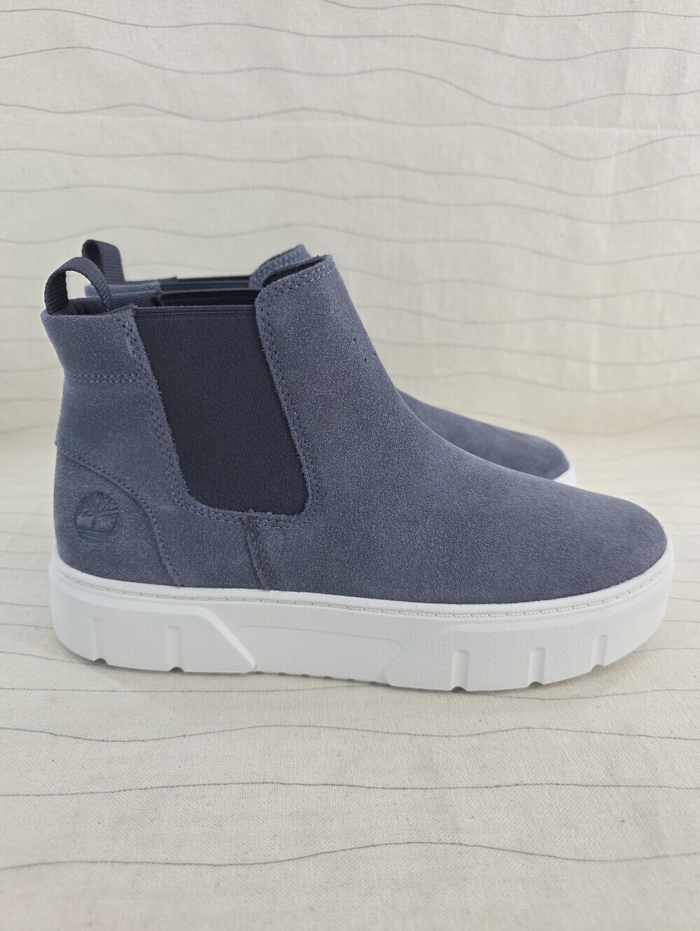 Timberland Womens Laurel Court Mid Slate Blue-Gray Suede Casual Boots Sz 7.5 NEW